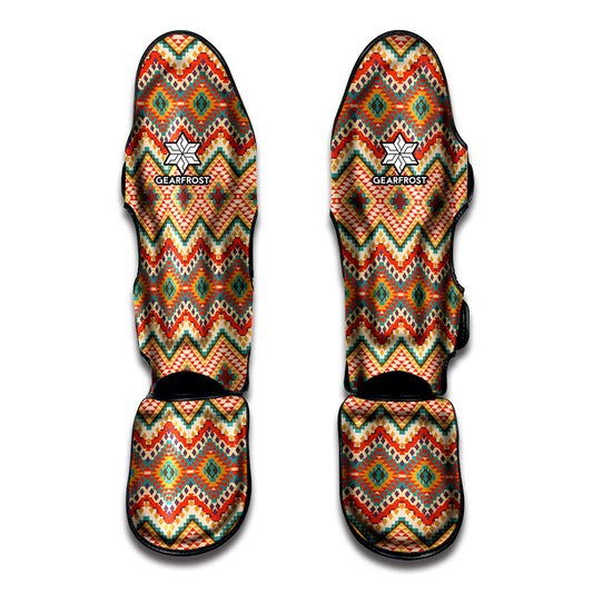 Geometric Pendleton Navajo Pattern Print Muay Thai Shin Guard