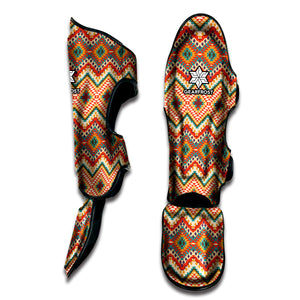 Geometric Pendleton Navajo Pattern Print Muay Thai Shin Guard