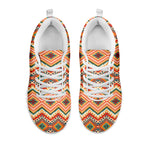 Geometric Pendleton Navajo Pattern Print White Sneakers