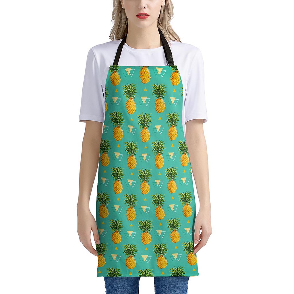 Geometric Pineapple Pattern Print Apron