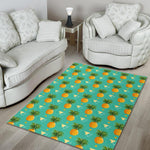 Geometric Pineapple Pattern Print Area Rug GearFrost