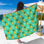 Geometric Pineapple Pattern Print Beach Sarong Wrap