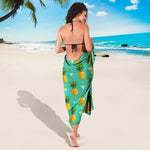 Geometric Pineapple Pattern Print Beach Sarong Wrap