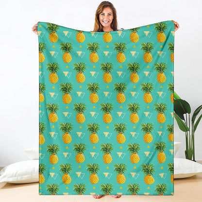 Geometric Pineapple Pattern Print Blanket