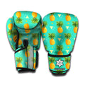 Geometric Pineapple Pattern Print Boxing Gloves