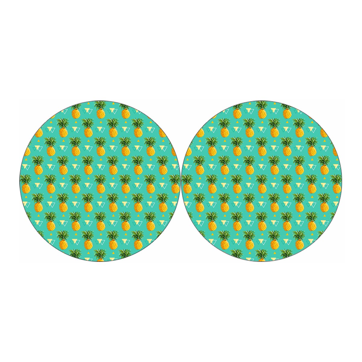 Geometric Pineapple Pattern Print Car Coasters