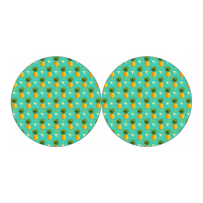 Geometric Pineapple Pattern Print Car Coasters