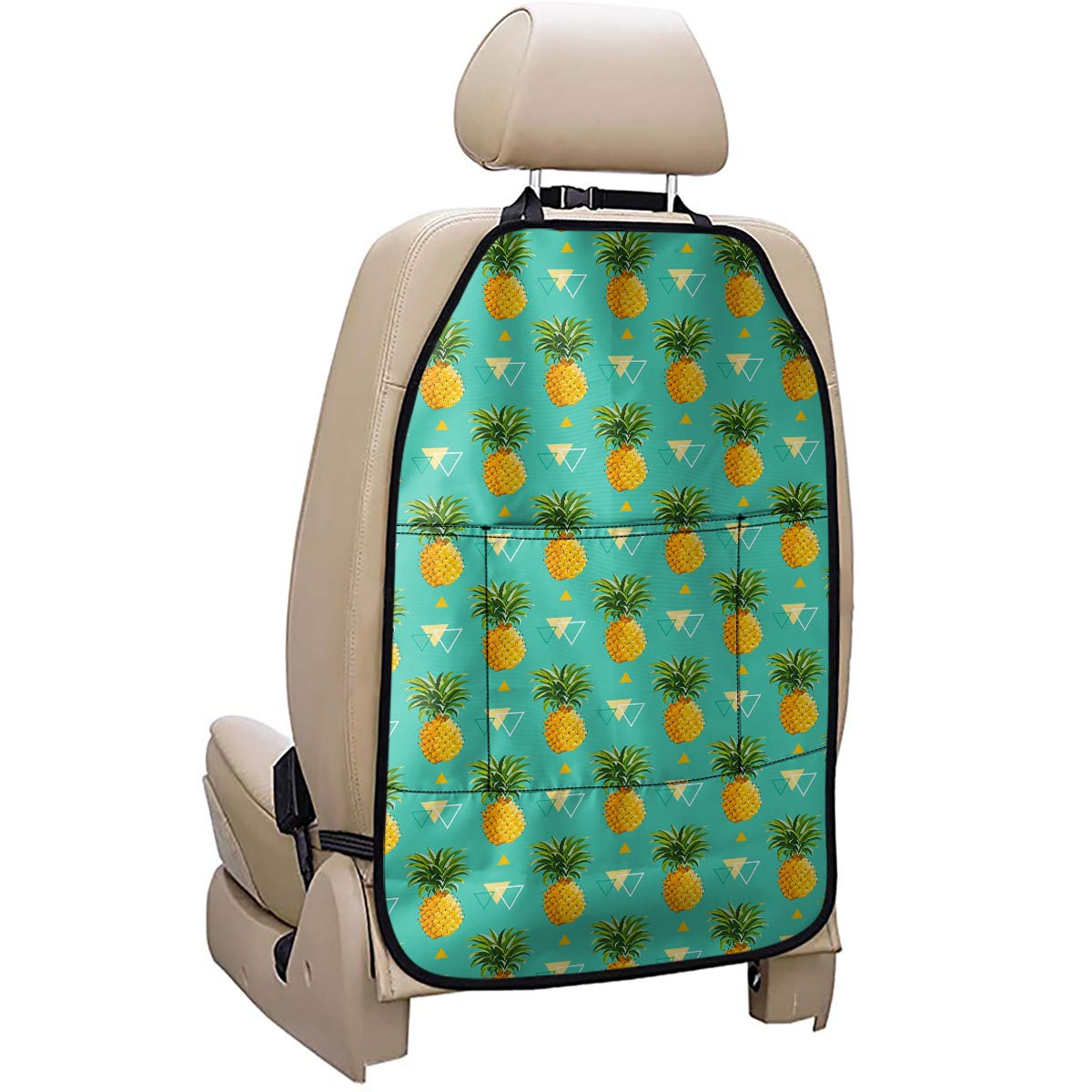Geometric Pineapple Pattern Print Car Seat Organizers