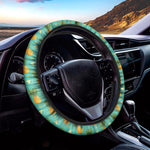 Geometric Pineapple Pattern Print Car Steering Wheel Cover