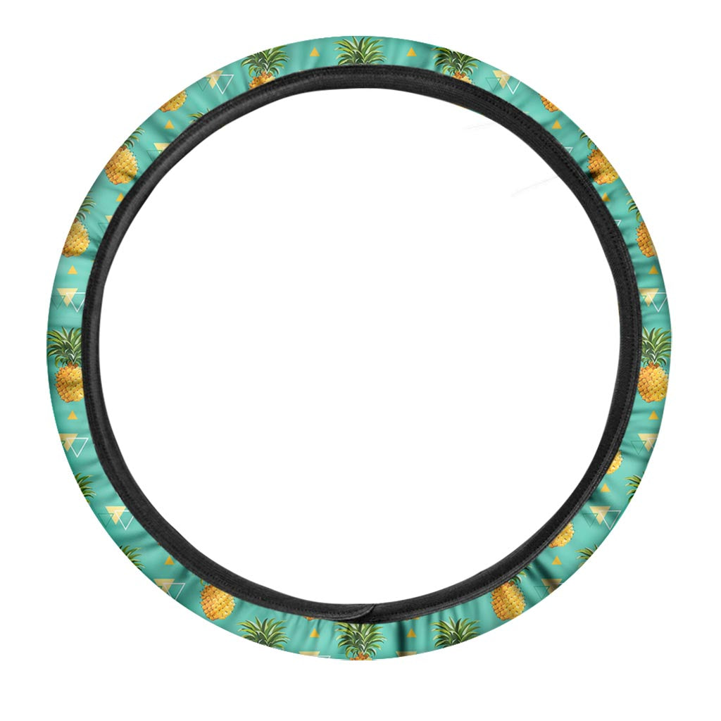Geometric Pineapple Pattern Print Car Steering Wheel Cover