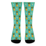 Geometric Pineapple Pattern Print Crew Socks