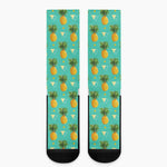 Geometric Pineapple Pattern Print Crew Socks