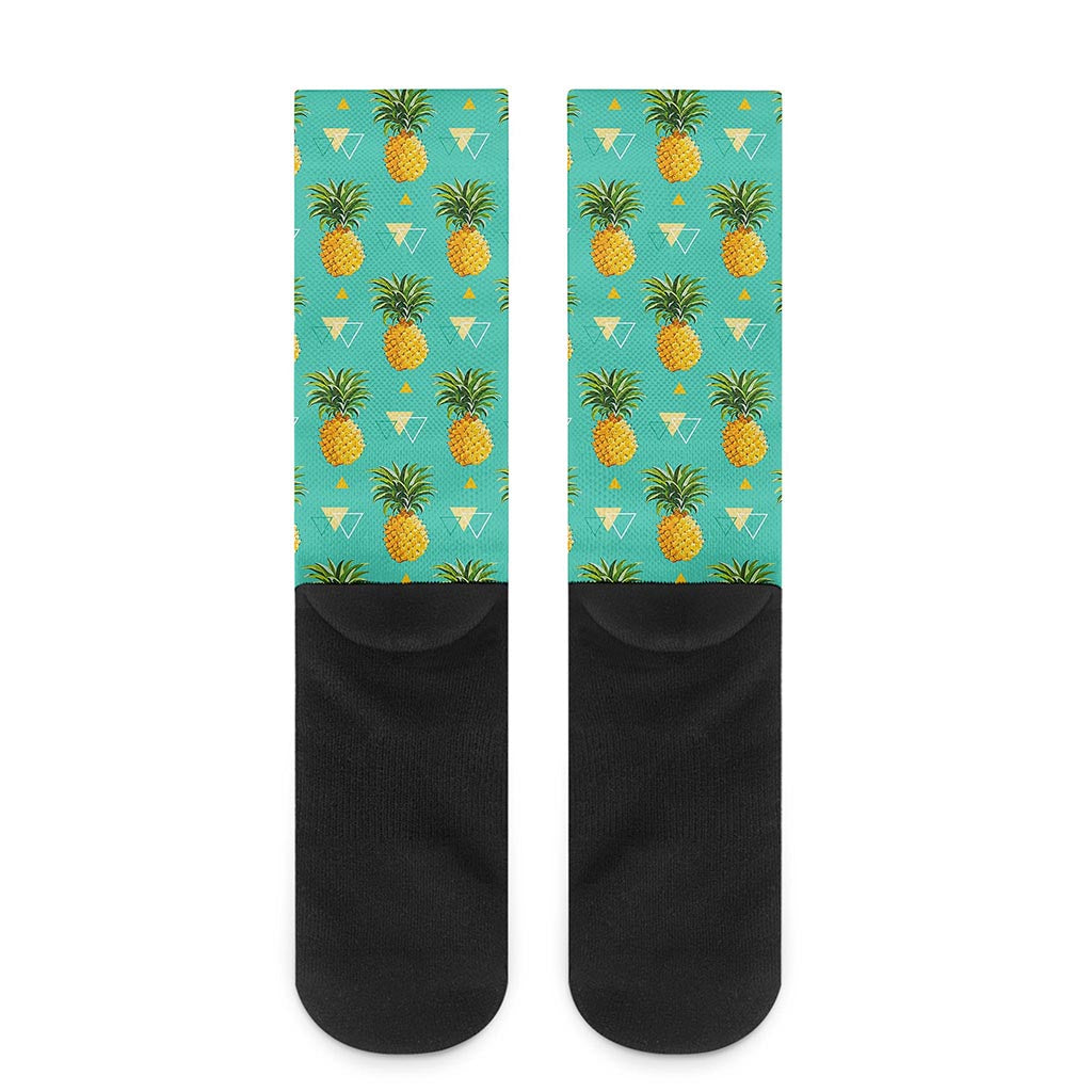 Geometric Pineapple Pattern Print Crew Socks