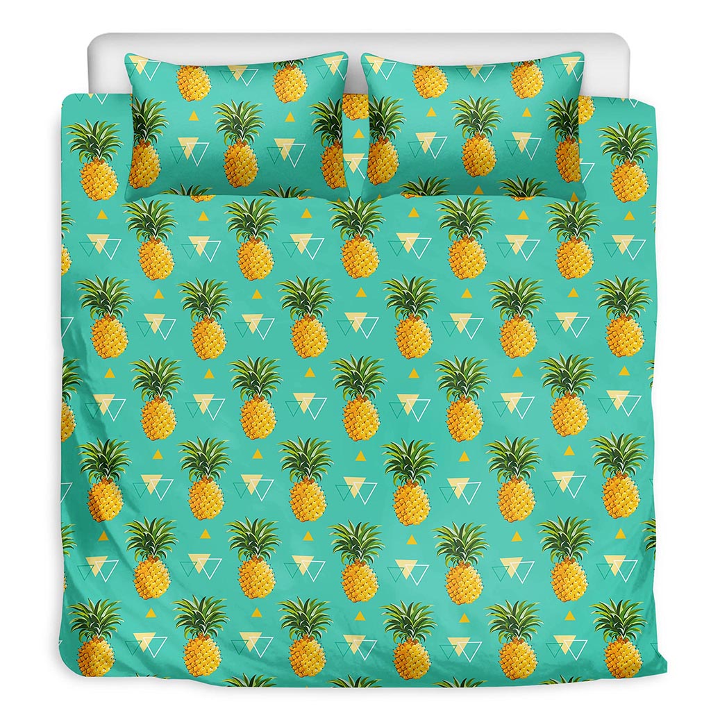 Geometric Pineapple Pattern Print Duvet Cover Bedding Set