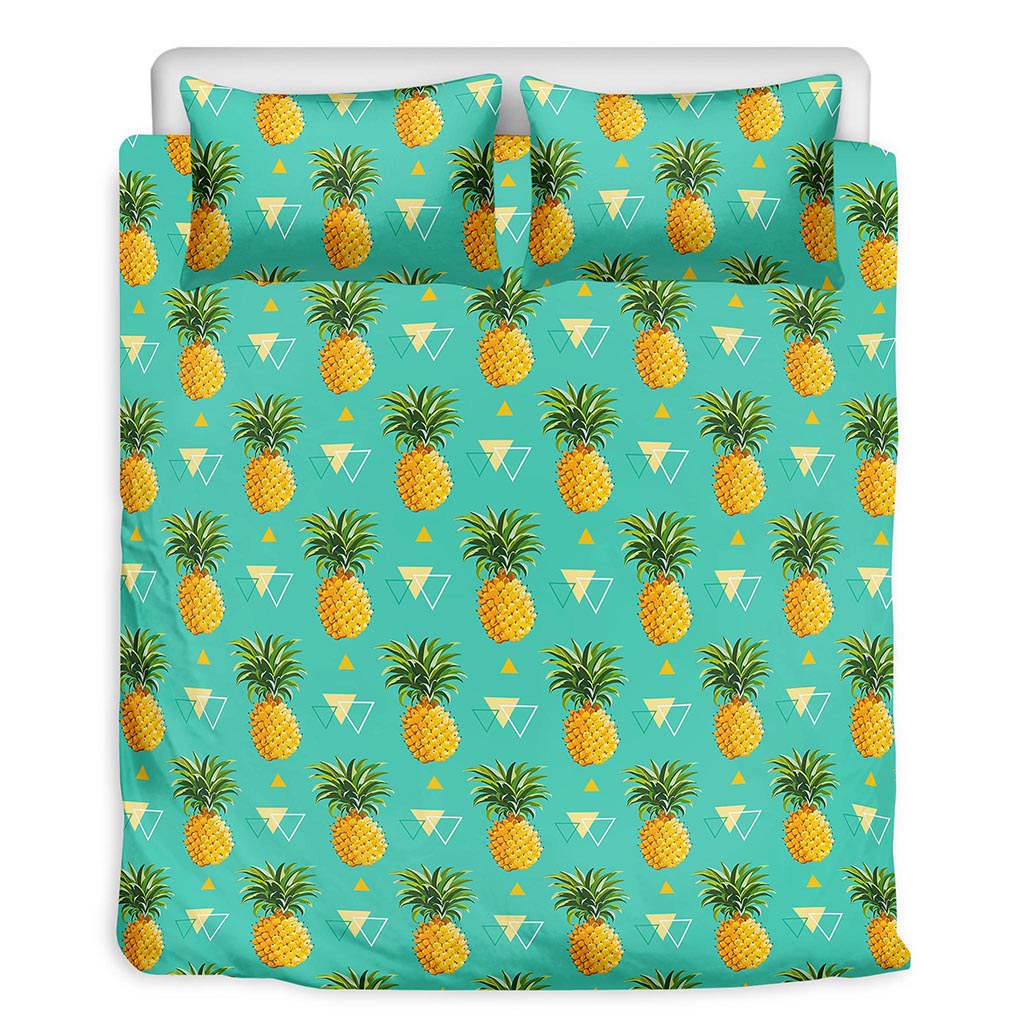 Geometric Pineapple Pattern Print Duvet Cover Bedding Set