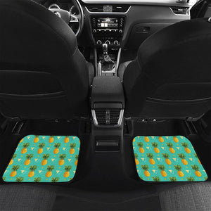 Geometric Pineapple Pattern Print Front and Back Car Floor Mats