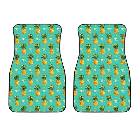 Geometric Pineapple Pattern Print Front Car Floor Mats