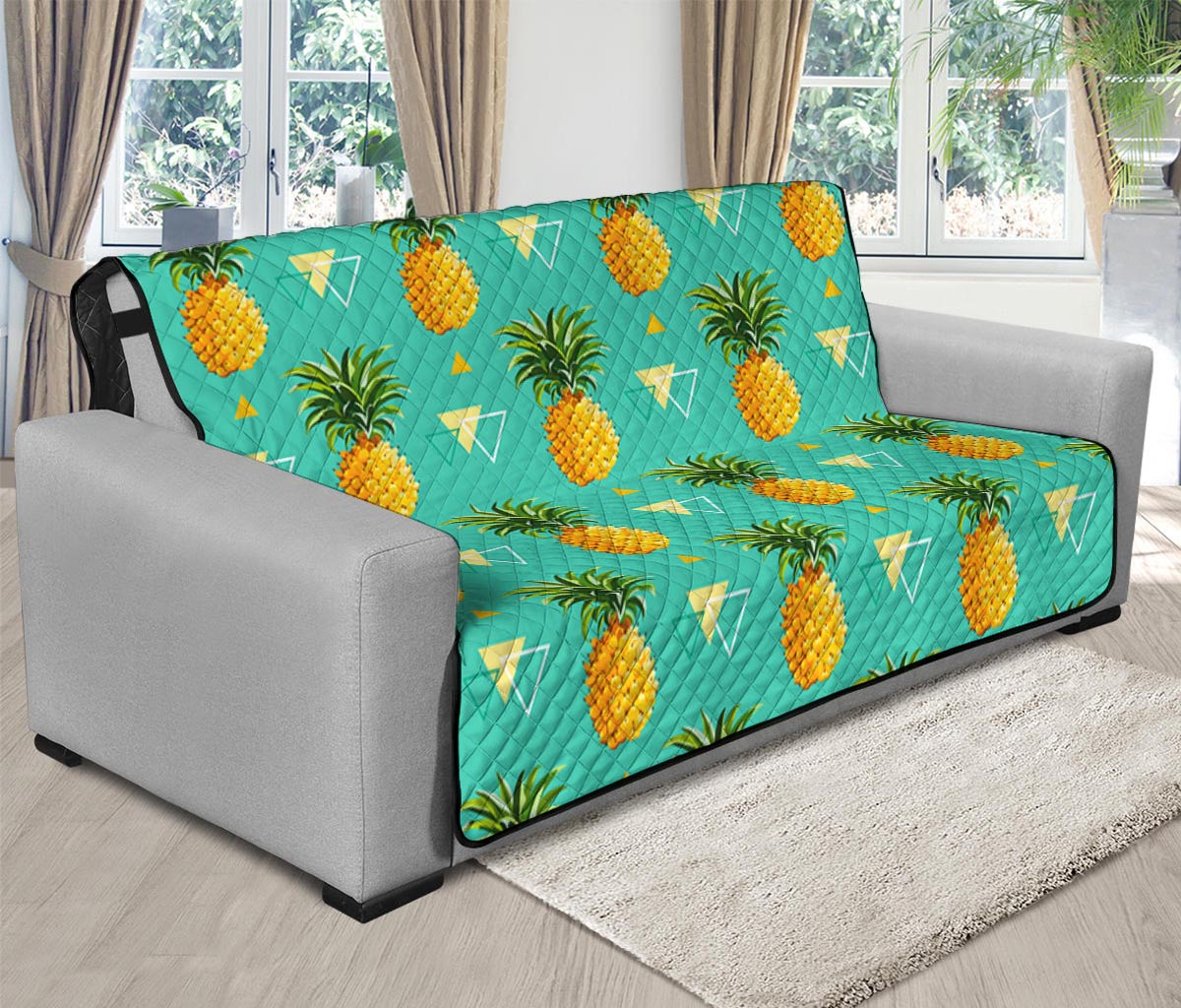 Geometric Pineapple Pattern Print Futon Protector