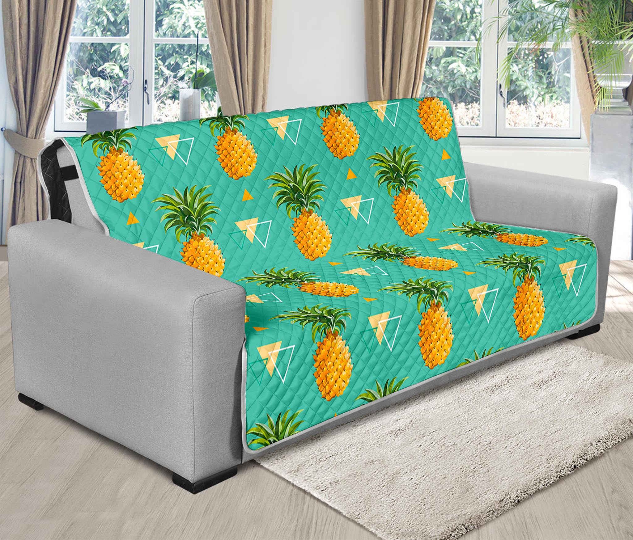 Geometric Pineapple Pattern Print Futon Protector