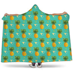 Geometric Pineapple Pattern Print Hooded Blanket