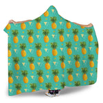 Geometric Pineapple Pattern Print Hooded Blanket