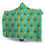 Geometric Pineapple Pattern Print Hooded Blanket