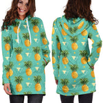 Geometric Pineapple Pattern Print Hoodie Dress GearFrost