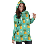 Geometric Pineapple Pattern Print Hoodie Dress GearFrost