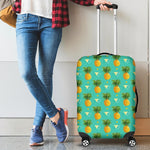 Geometric Pineapple Pattern Print Luggage Cover GearFrost