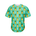 Geometric Pineapple Pattern Print Men's Baseball Jersey