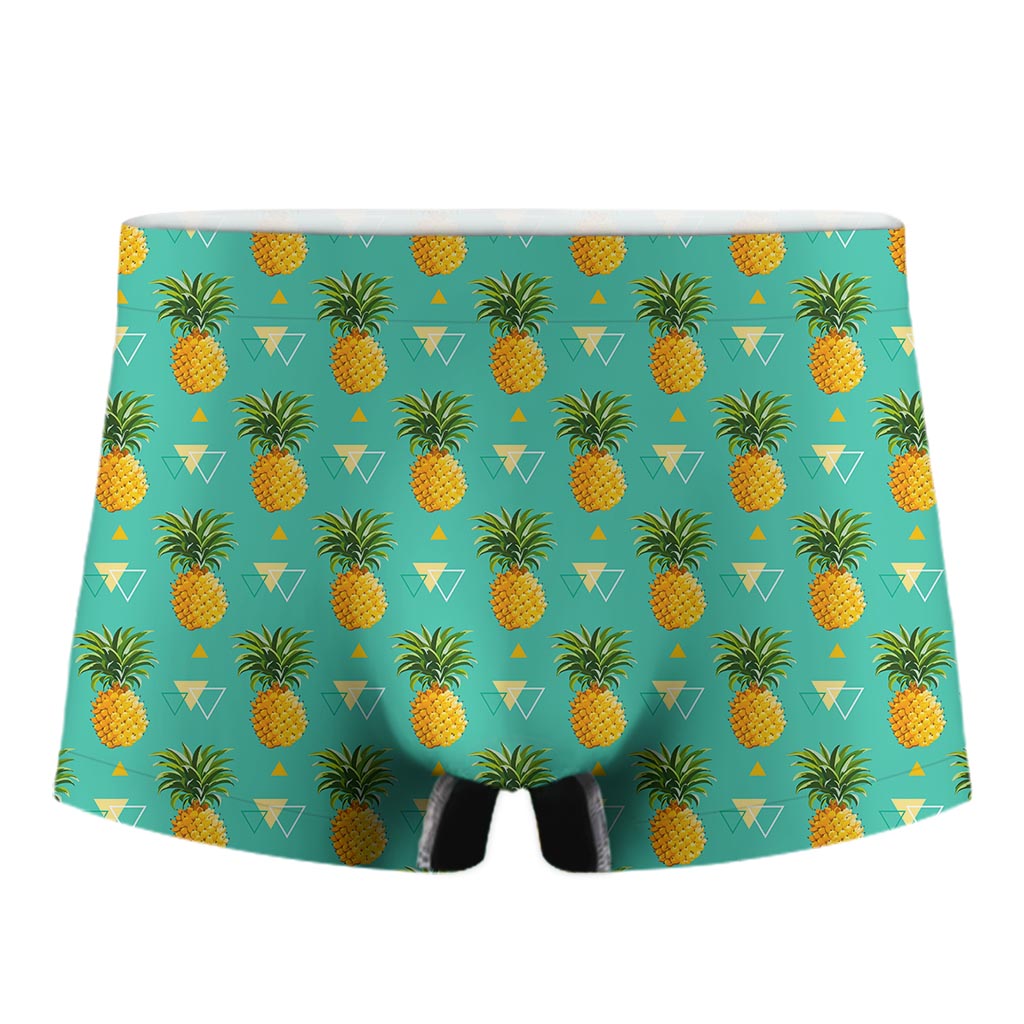 Geometric Pineapple Pattern Print Men's Boxer Briefs