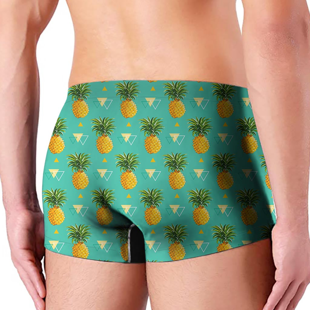 Geometric Pineapple Pattern Print Men's Boxer Briefs