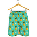 Geometric Pineapple Pattern Print Men's Shorts