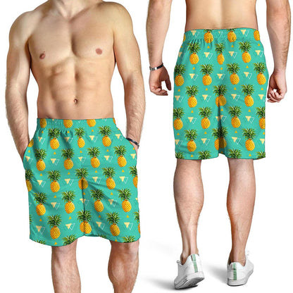 Geometric Pineapple Pattern Print Men's Shorts