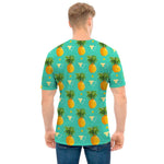 Geometric Pineapple Pattern Print Men's T-Shirt