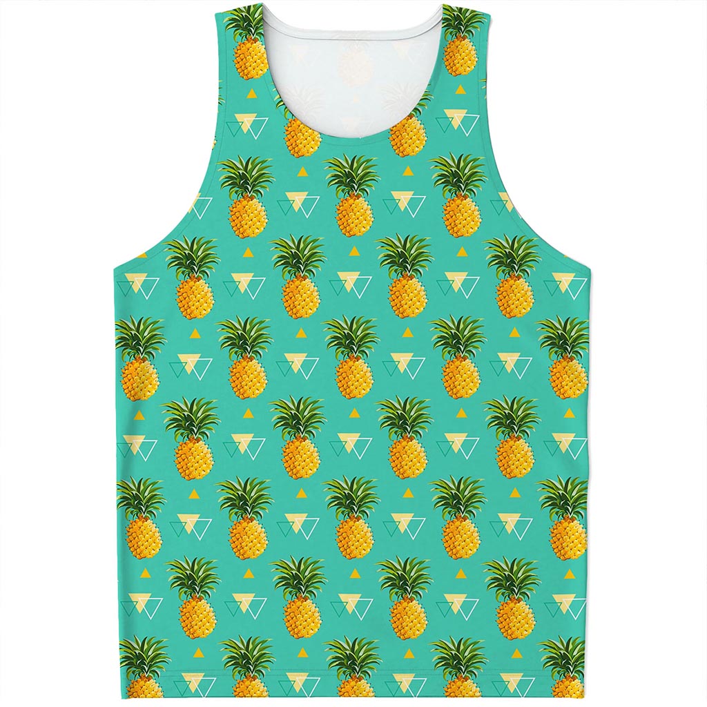 Geometric Pineapple Pattern Print Men's Tank Top