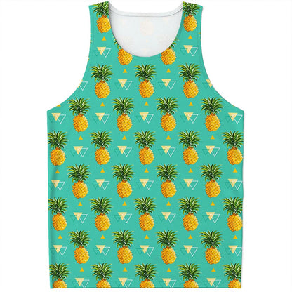 Geometric Pineapple Pattern Print Men's Tank Top