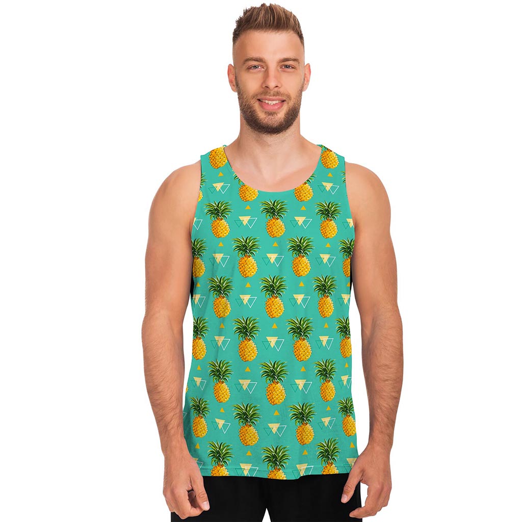 Geometric Pineapple Pattern Print Men's Tank Top
