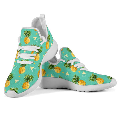 Geometric Pineapple Pattern Print Mesh Knit Shoes GearFrost
