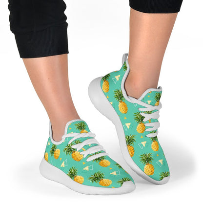 Geometric Pineapple Pattern Print Mesh Knit Shoes GearFrost