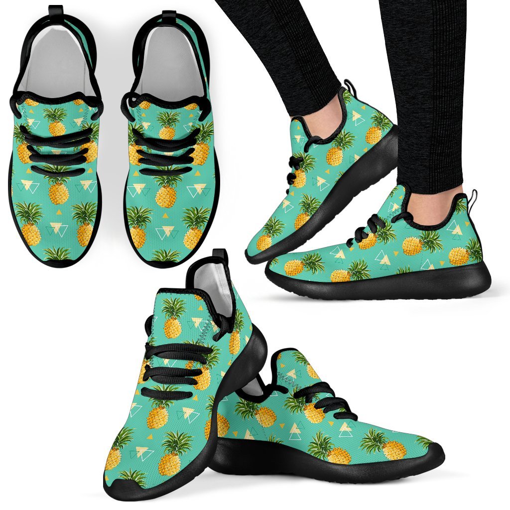 Geometric Pineapple Pattern Print Mesh Knit Shoes GearFrost