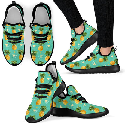 Geometric Pineapple Pattern Print Mesh Knit Shoes GearFrost