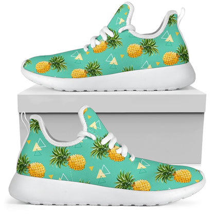 Geometric Pineapple Pattern Print Mesh Knit Shoes GearFrost