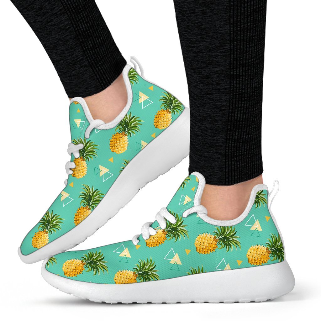 Geometric Pineapple Pattern Print Mesh Knit Shoes GearFrost