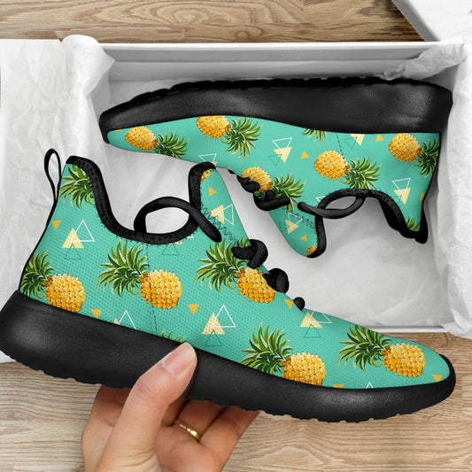 Geometric Pineapple Pattern Print Mesh Knit Shoes GearFrost