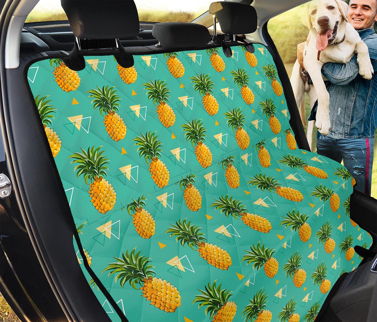 Geometric Pineapple Pattern Print Pet Car Back Seat Cover
