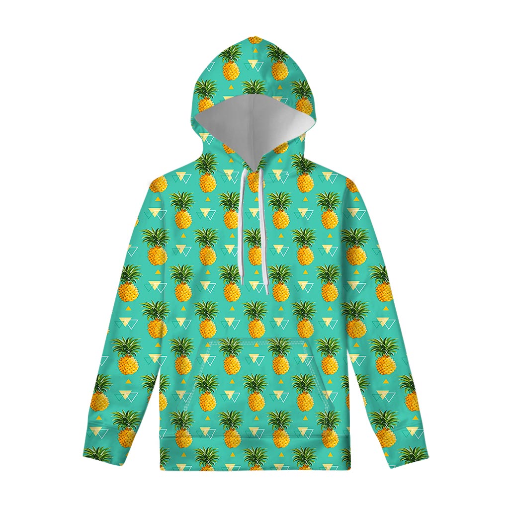 Geometric Pineapple Pattern Print Pullover Hoodie