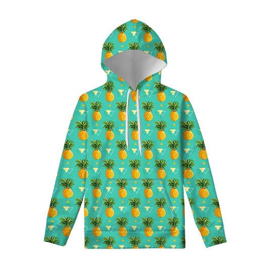 Geometric Pineapple Pattern Print Pullover Hoodie
