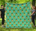 Geometric Pineapple Pattern Print Quilt