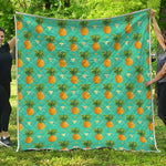 Geometric Pineapple Pattern Print Quilt